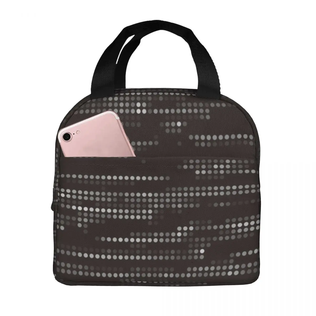 

Dot Lunch Bags Portable Insulated Polyester Cooler Bag Thermal Food Picnic Lunch Box for Women Girl