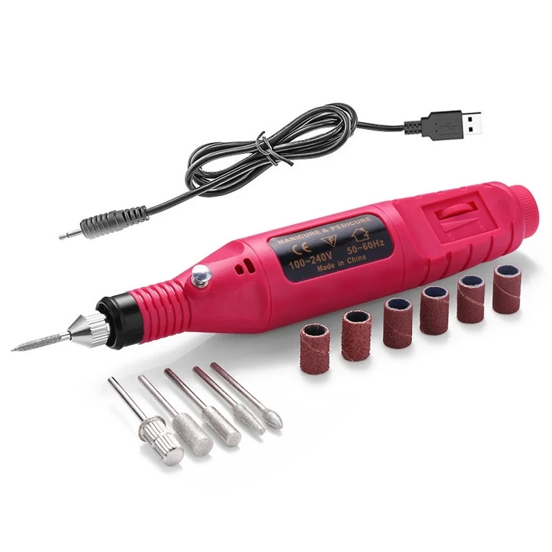 

HALAIMAN Electric Nail Sander Professional Nail Art Sanding File Pen Tools Nail Drill Machine Mill For Manicure Driller