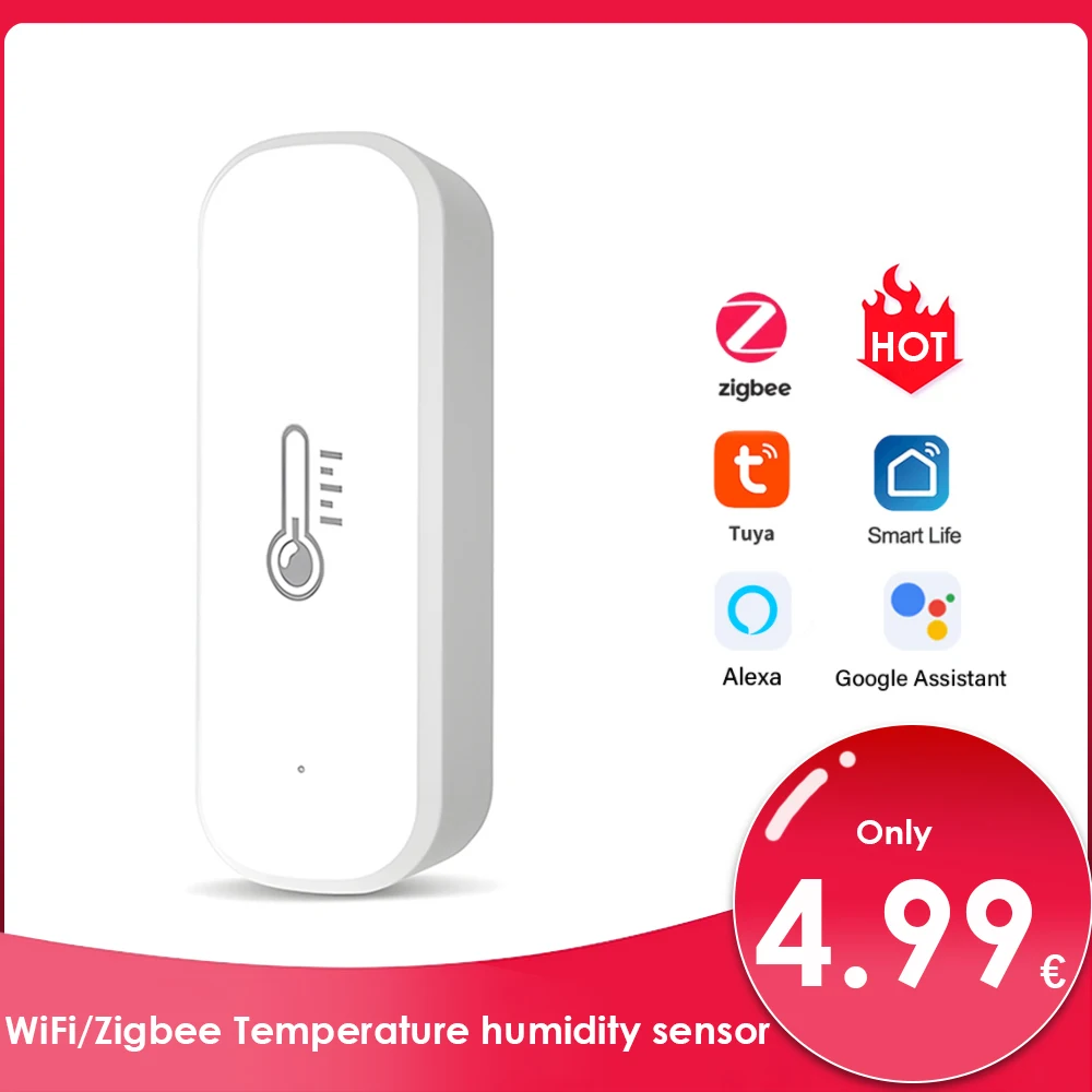 Wifi Temperature Humidity Sensor Google Assistant - Wifi Temperature  Humidity - Aliexpress