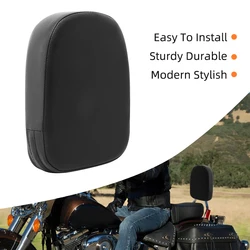 Motorcycle Backrest Sissy Bar Rear Pad Leather Black Cushion Universal For Harley Yamaha Honda Suzuki Kawasaki Chopper Cruiser