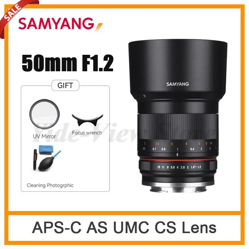 Samyang 50Mm F1.2 Aps-C Obiettivo Verticale Ad Ampia Apertura Per Sony E Canon Ef-M Fujifilm X Mft M43 Fotocamere Mirrorless Come A6000 Xt4