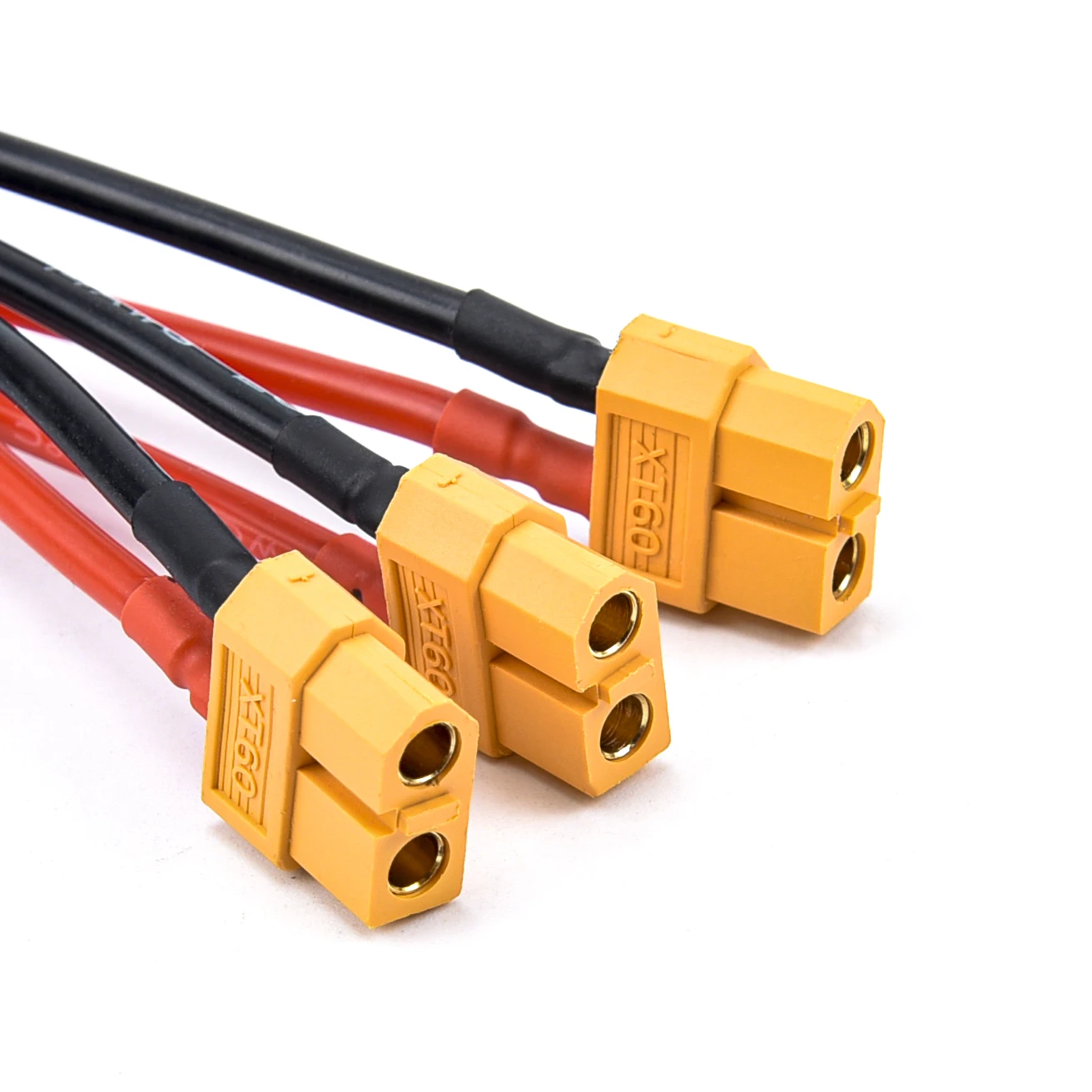 XT60 Parallel Battery Connector Male/Female Cable Dual Extension Y Splitter/ 3-Way 14AWG Silicone Wire for RC Battery Motor