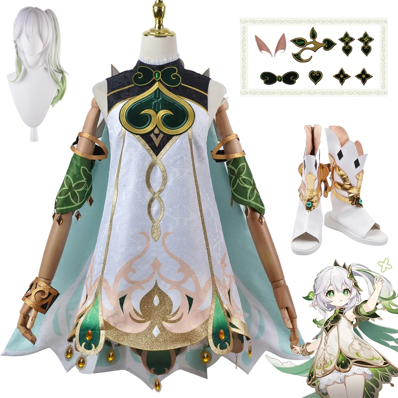 

Genshin Impact Nahida Lesser Lord Kusanali Embroidery Cosplay Costume Game Anime Wigs Chinese Style Whole Suit For Women