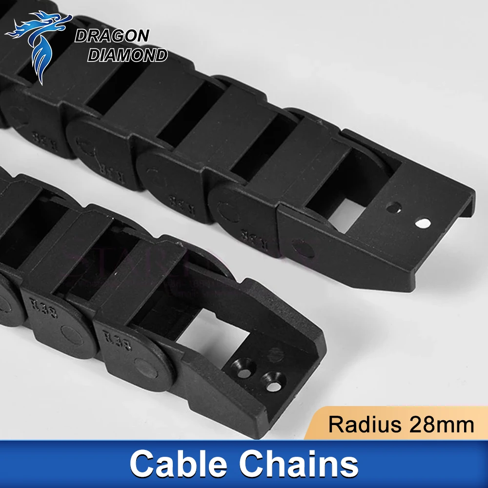 Plastic Cable Chain Bridge Type Non-Opening Plastic Drag Towline 10x10 10x15 10x20mm For Laser CNC Router Machine