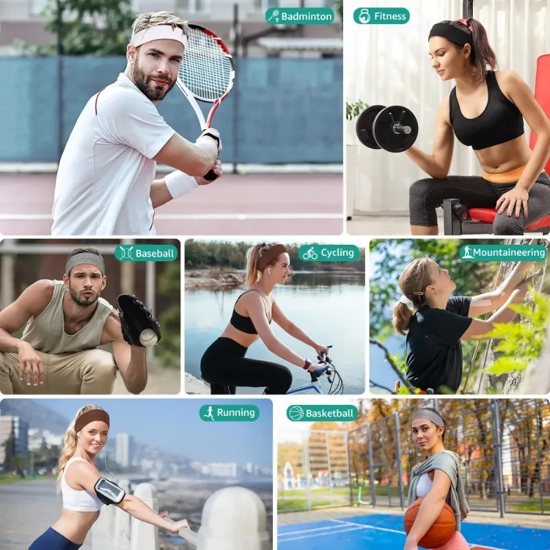Sport Headbands for Women Simple Basic Solid Color Sports Yoga Headband to Absorb Sweat Yoga Outdoor Running Sweat Hairbands