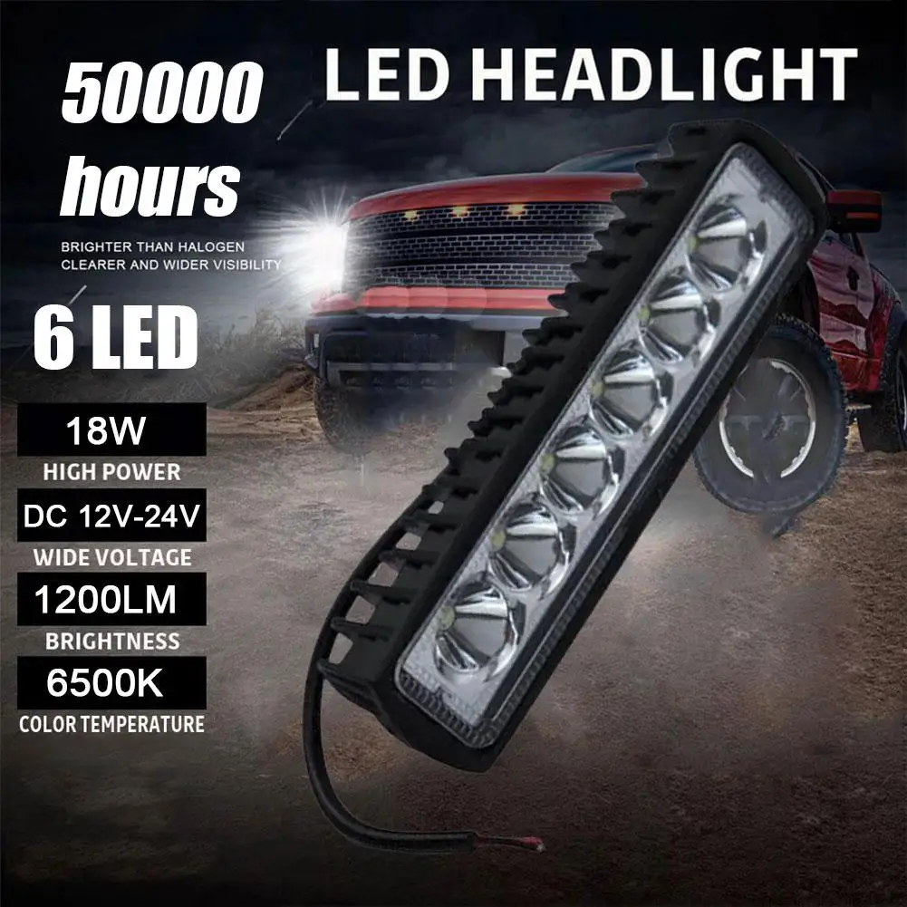 

6 LED Offroad Car Work Light Spotlight Daytime Running Light For Jeep Motorcycle Car SUV Flood Beam Car Styling N6M8