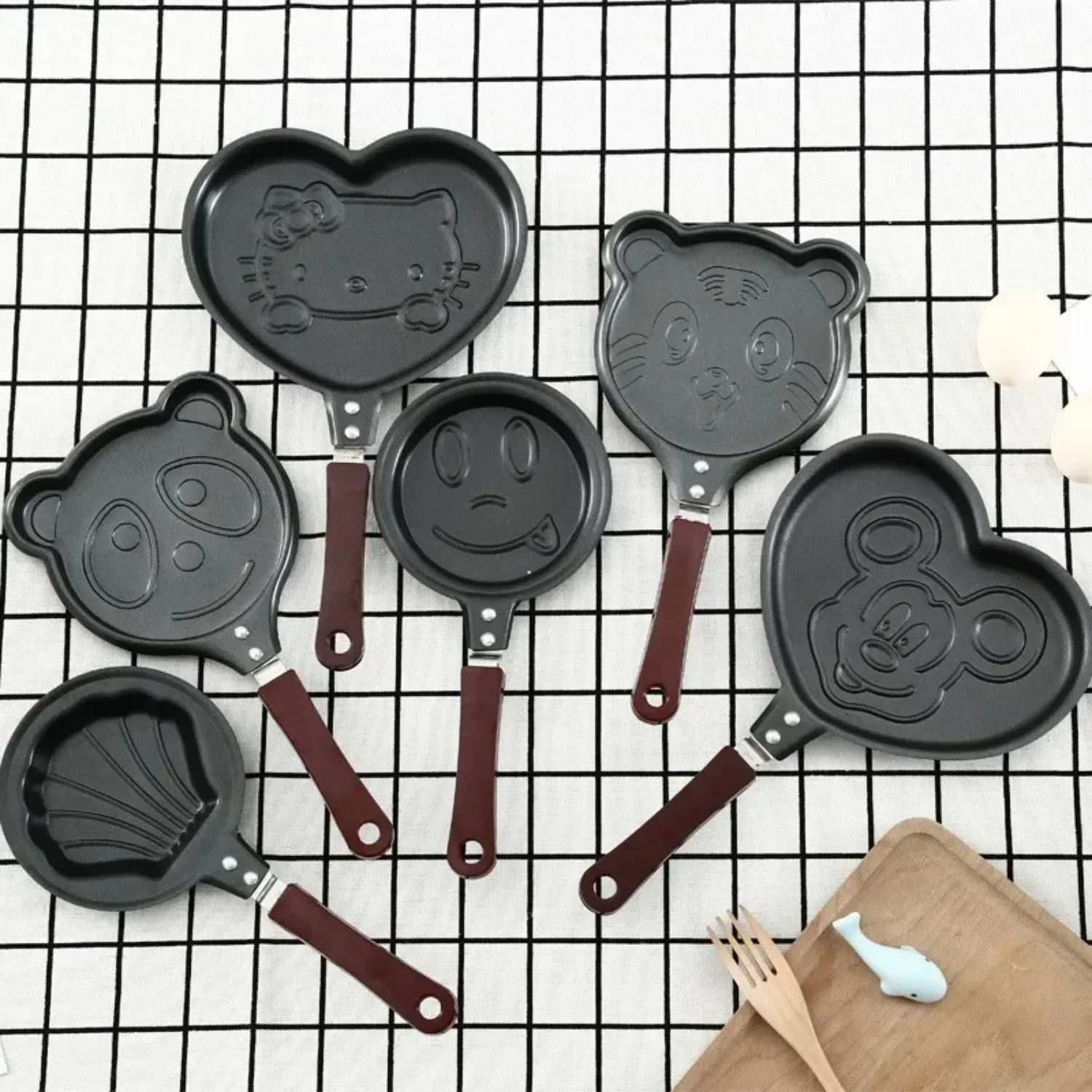 Hot Sale 1pc Mini Cute Breakfast Frying Pot Non-Stick Frying Pan Pancake Maker Kitchen Tools Mold Pan Flip Omelette Mold