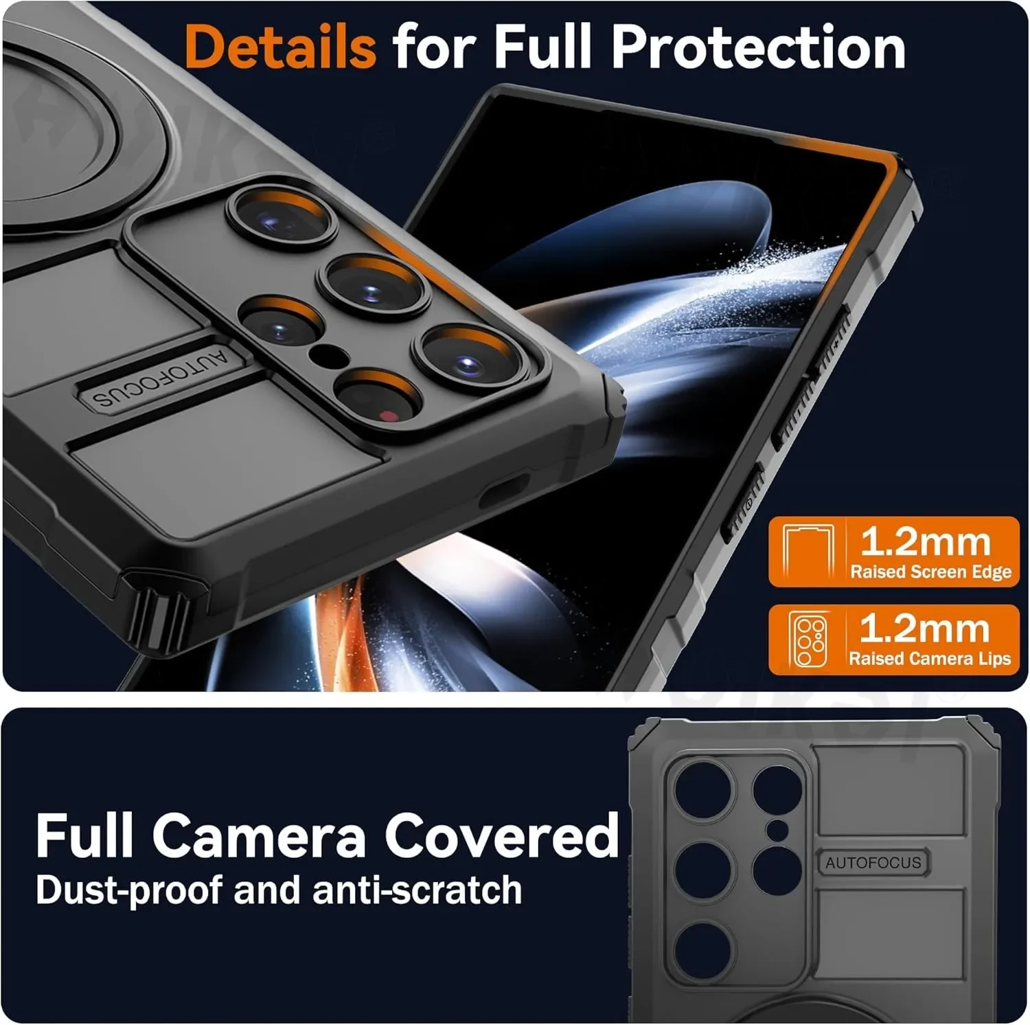 Case For Samsung S25 Ultra S24 Ultra S23 S22 S21 S24 Fe Magsafe Stand Ring Magnetic Ring Holder Protection Stands Kickstand Case, Alina Gadgets