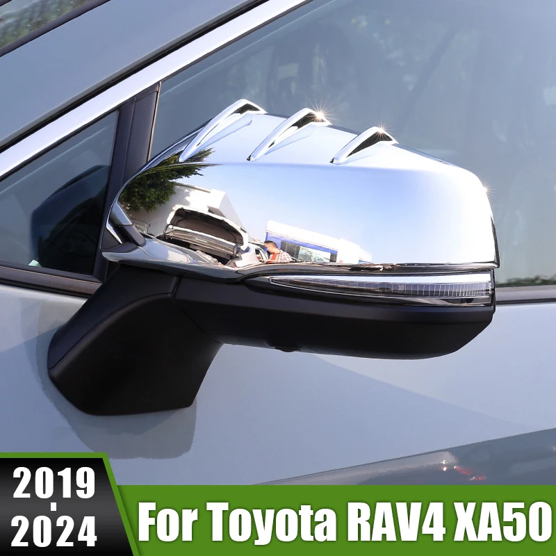 

For Toyota RAV4 XA50 RAV 4 Hybrid 2019 2020 2021 2022 2023 2024 Car Rearview Mirror Side Molding Cover Shell Trim Accessories