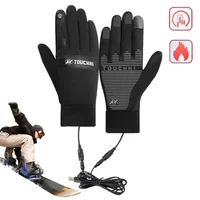USB Heated Gloves Waterproof Touchscreen Winter Snowboard Gloves Hand Warmer Outdoor Fishing Skiing Motorcycle Bicycle Glove 1