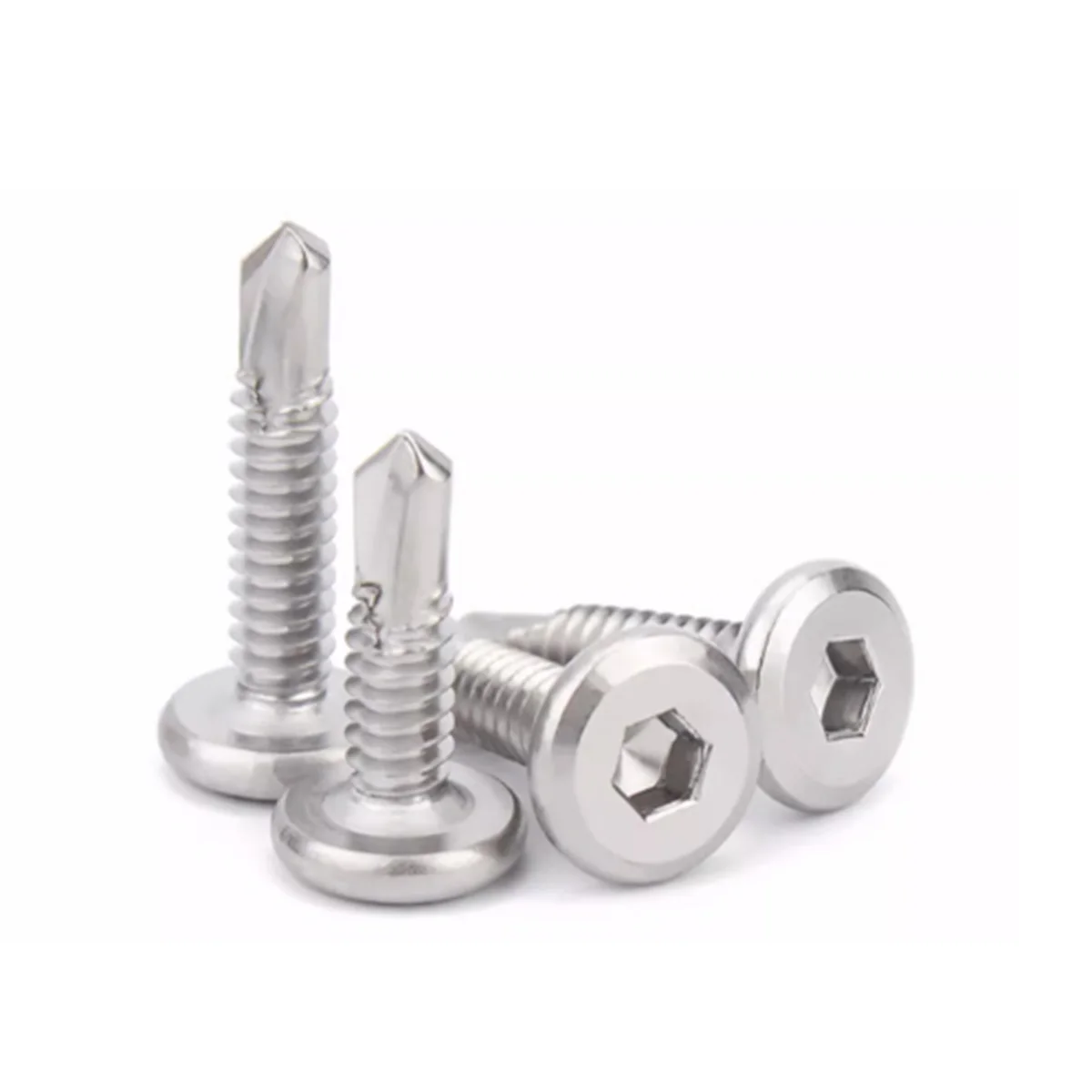 

410 Stainless Steel Flat Head Hexagonal Chamfered Self Tapping Self Drilling Dovetail Screw Guardrail Special Screw M5.5M6.3