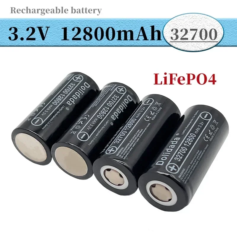 

100% Original 3.2V 32700 12800mAh High-power Battery LiFePO4 Rechargeable Battery, Suitable for Screwdriver Batteries