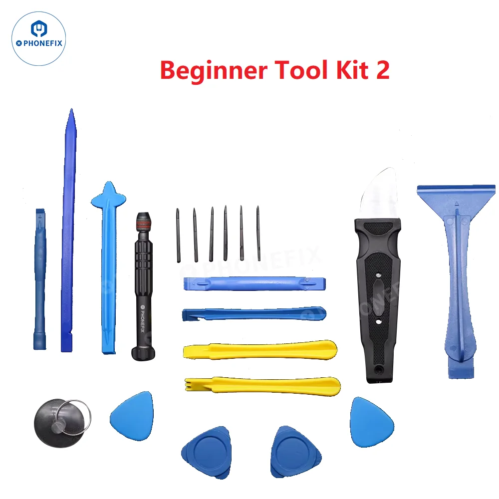 Affaires-Plus Kit De Réparation D'outils De Levier D'ouverture | Lot De X1 - Kit De Démontage - Tournevis, Ventouse, Outils De Levier - Compatible Avec IPhone Et Toutes Les Marques Célèbres