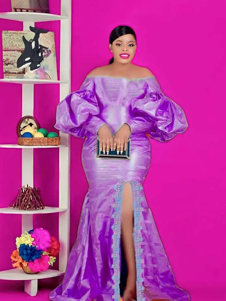 African Dress Women Party Dress Plus Size Bazin Riche Original Shiny Bazin Riche Clothing For African Women Wedding Party Evening Gowns Dashiki Robe
