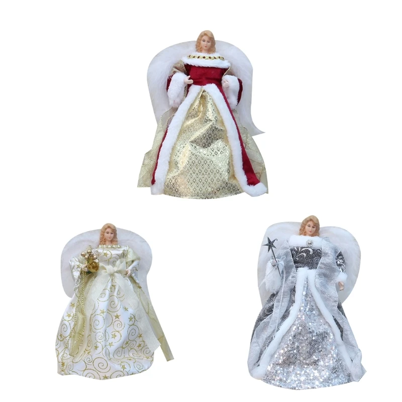 

Angel Tree Christmas Tree with Illuminated Angel for Hanging, Tree Top Angel Statue for Indoor Office Dropship