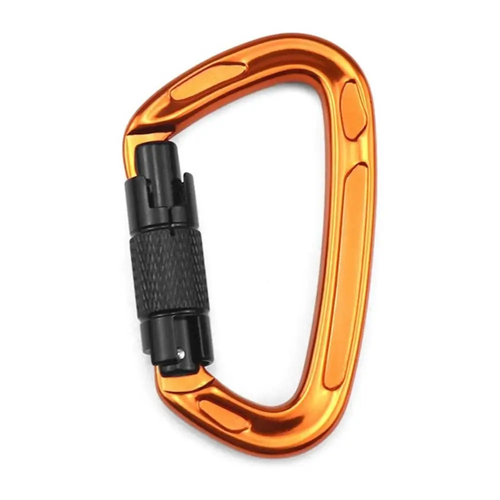 25KN Professional Carabiner Aluminum Key Hooks Climbing Buckle D Shape Key Hooks Outdoor Tool carabiner clips keychain carabiner