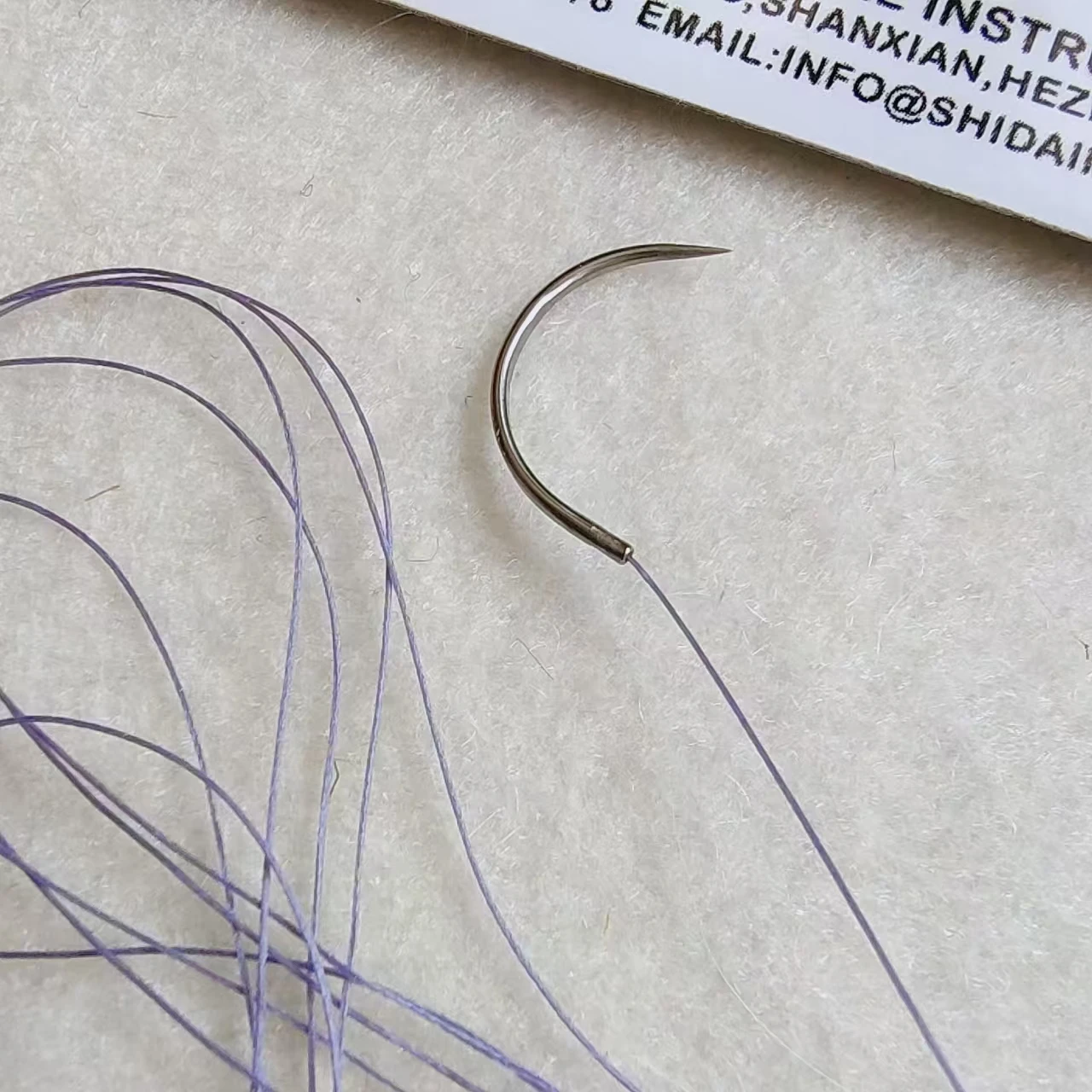 Absorbable suture thread pet surgical accessories Animal absorbable suture thread with needle PGA material for cat and dog surgery veterinary pet hospital absorbable suture thre
