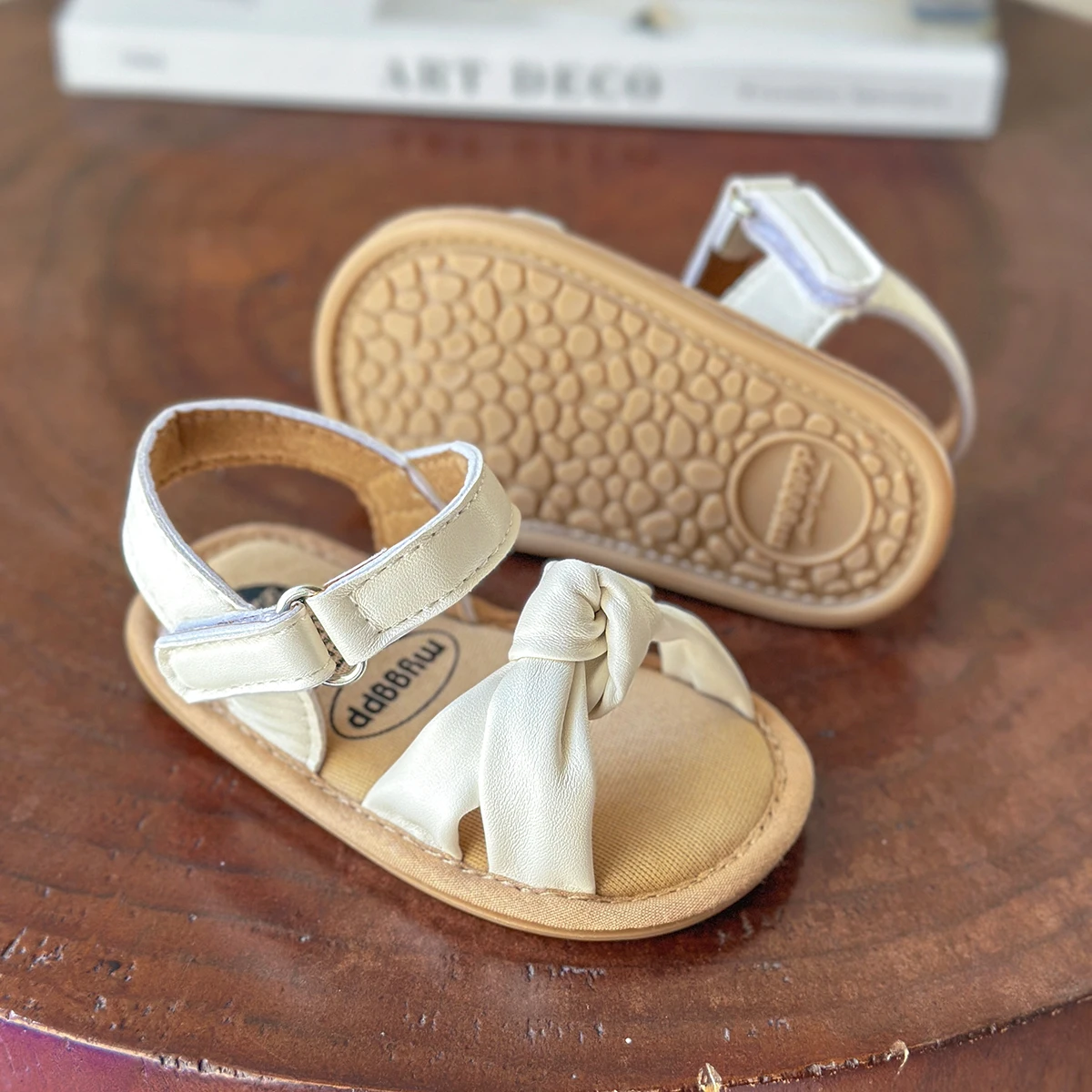 Infant Baby Girl Boy Sandals Comfort Premium Summer Outdoor Casual Beach Shoes with Flower Bowknot Anti Slip Rubber Sole Newborn 6