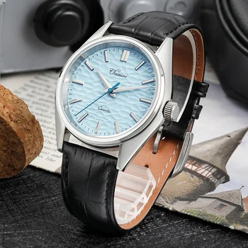 Chameri-reloj de cuarzo VH31, cronógrafo de zafiro de acero inoxidable ...