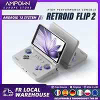 Портативная игровая консоль Retroid Pocket Flip2, 5,5-дюймовый AMOLED-экран, видеовыход, процессор MTK Snapdragon, вентиляторы, охлаждение, быстрая зарядка