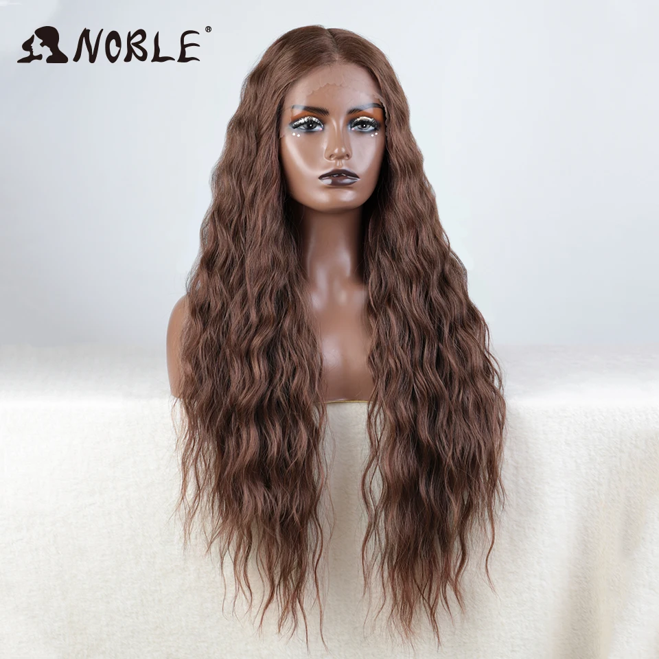 Synthetic Lace Front Wig 30 Inch Wavy Ombre Blonde Wig For Women