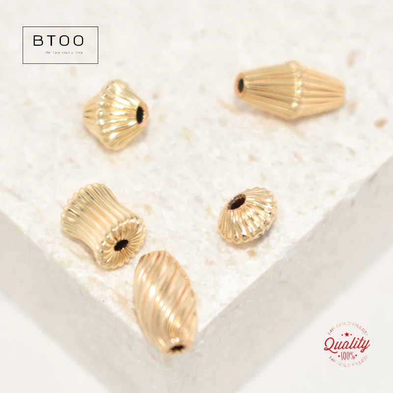 Gold Filled Beads Special Shape Gold Beads for Jewelry Making Handmde DIY Accessories 14K Gold Filled Jewelry Findings Seed Bead
