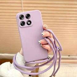 Luxury Liquid Silicone Crossbody Lanyard Phone Case Cover - Motorola Edge 70 Ultra (PURPLE)