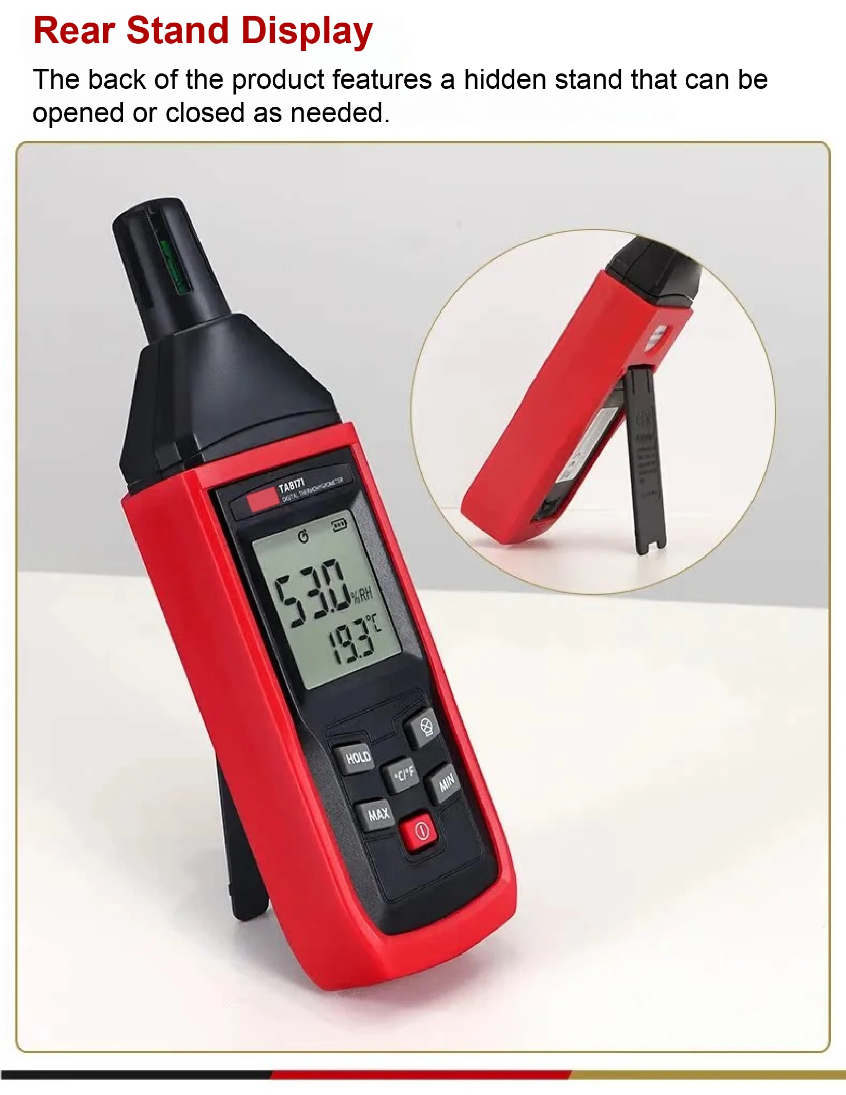TA8171/TA621A Portable Temperature Humidity Meter Digital Hygrometer Dew Point S