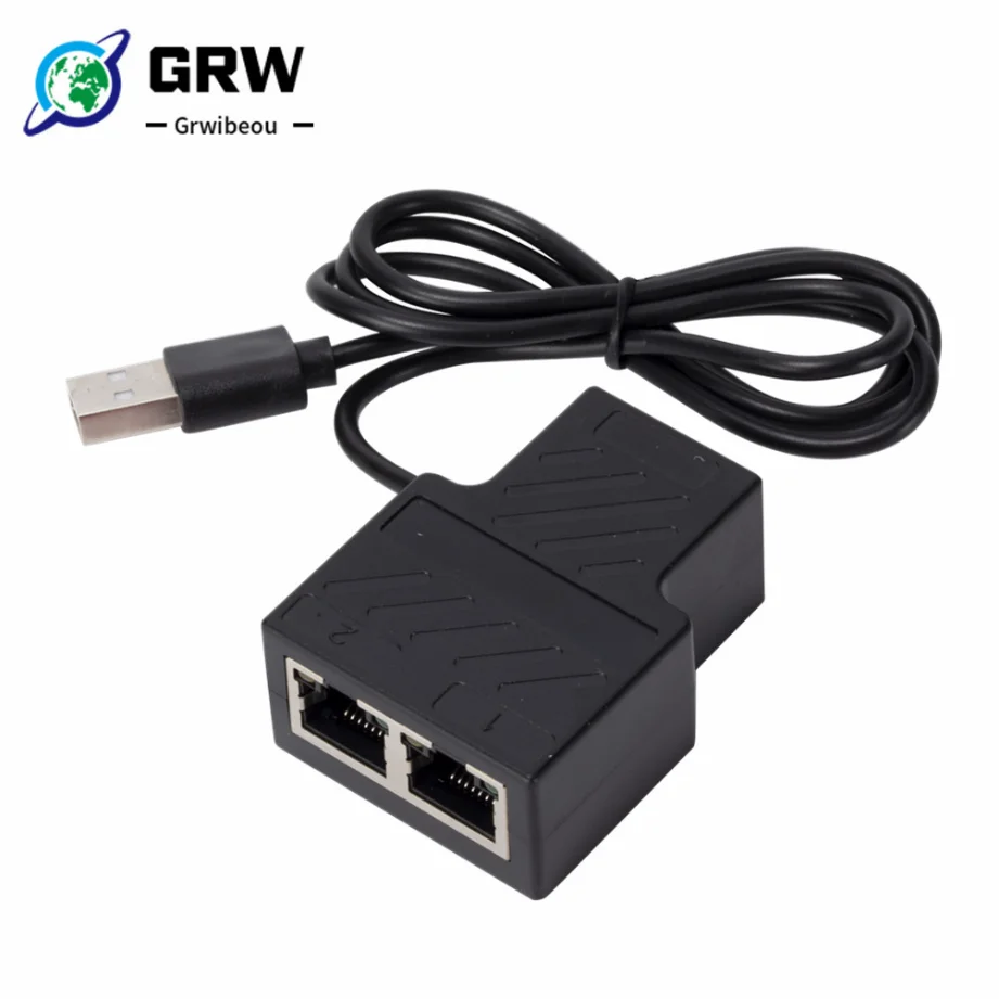 

100Mbps 1 In 2 Out Ethernet Adapter RJ45 Splitter Lan Connector Cat 6 Rj45 Splitter Switch Coupler for PC Laptop TV Box Router