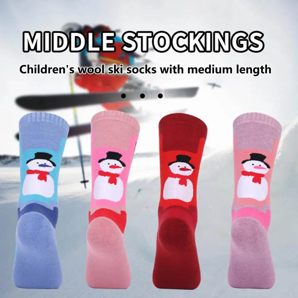 1 Pair Children Thermal Socks High Elastic Non-Slip for Skiing Winter ski socks