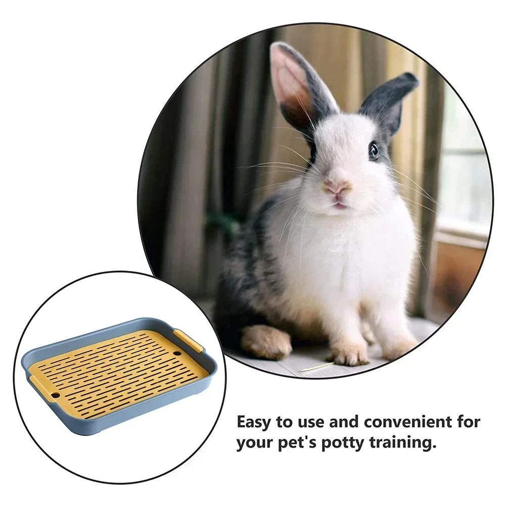 Pet Litter Box Rabbit Small Pet Toilet Tray Bunnies Corner Toilet Box For Ferret Hamster Dragon Cat Guinea Pig Dutch Supplies