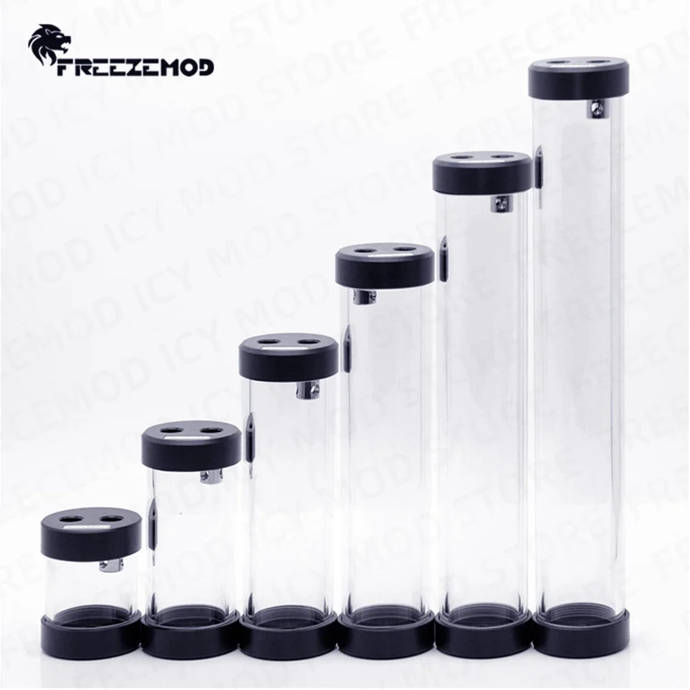 Zemod Cilíndrico Reservatório Tanque de Água Transperante Tampa Pom od 50 mm Saídas 320 mm Tamanho cm 12 cm 17 cm 22 cm 27 cm 32cm 320 Milímetros - Imagem 6