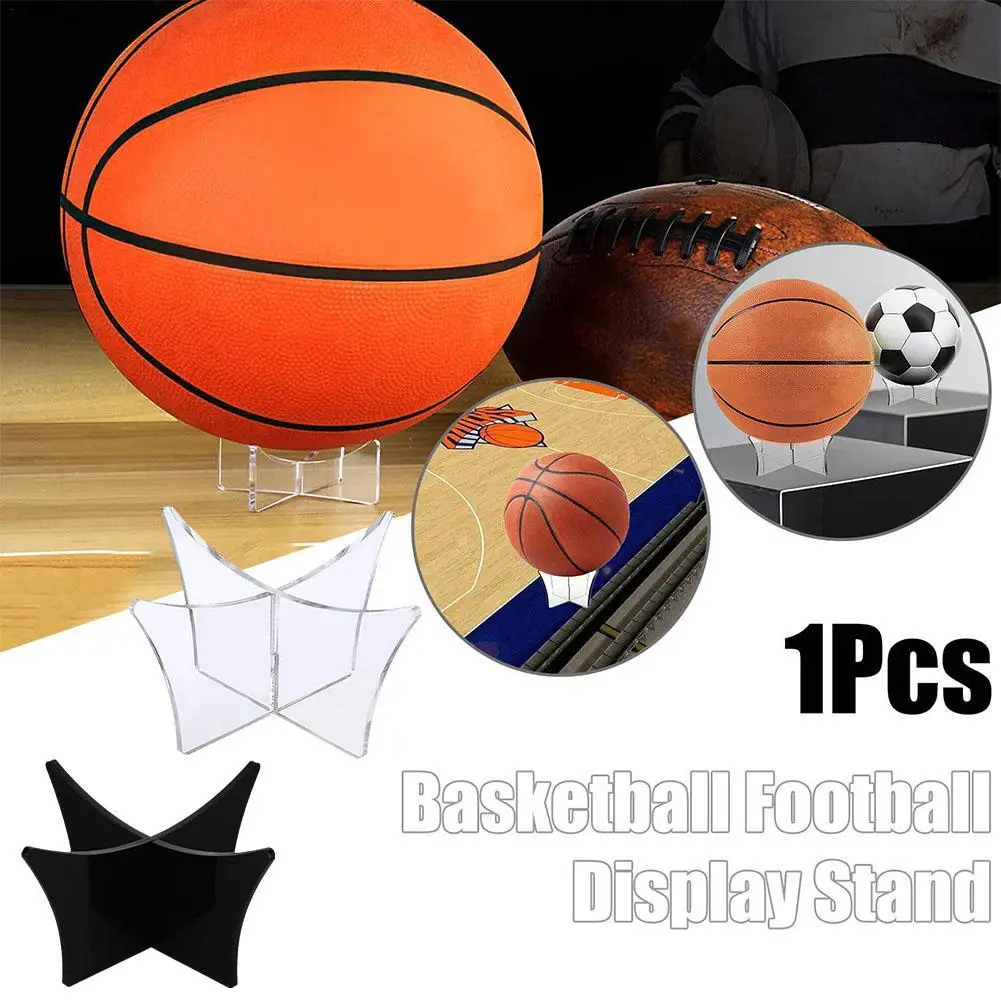 1pc Acrylic Ball Stand Portable Display Accessories Rugby Bowling Display Holder For Football Soccer Basketball Accessories