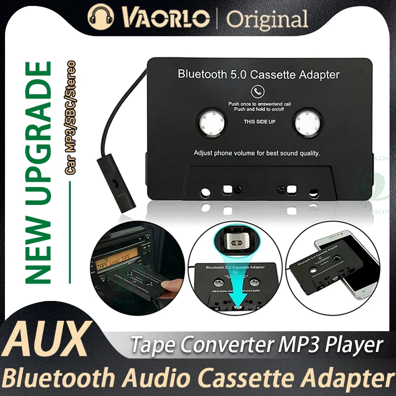 Bluetooth Audio Converter Universal Car Tape Converter Car MP3/SBC/stereo AUX Adapter