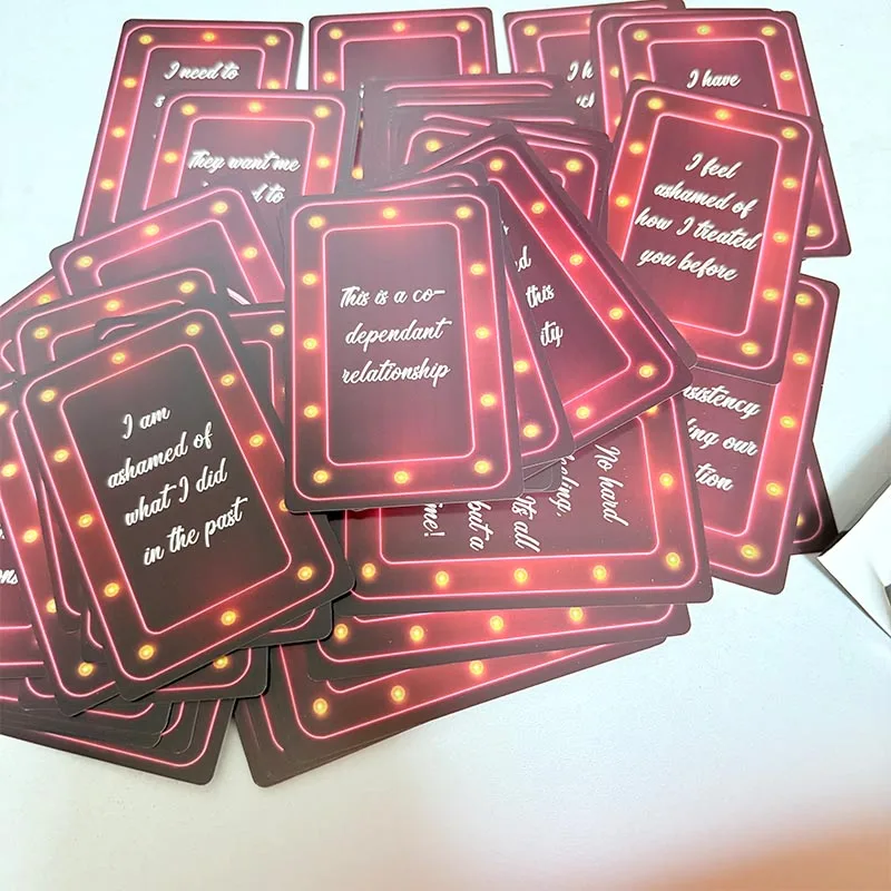 무언의 사랑의 감정 90 카드 데크 영어 버전 Soulmate Divination Card Game의 채널 메시지