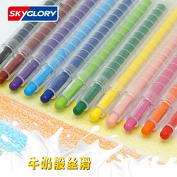 12/24 Colors Set Twistable Wax Crayons Professional Non-toxic Color Pastels for Art Painting Student Kids Coloring Supplies