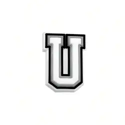 Monochrome Alphabet Charm - PVC Shoe and Wristband Accessory (U-1 pc)