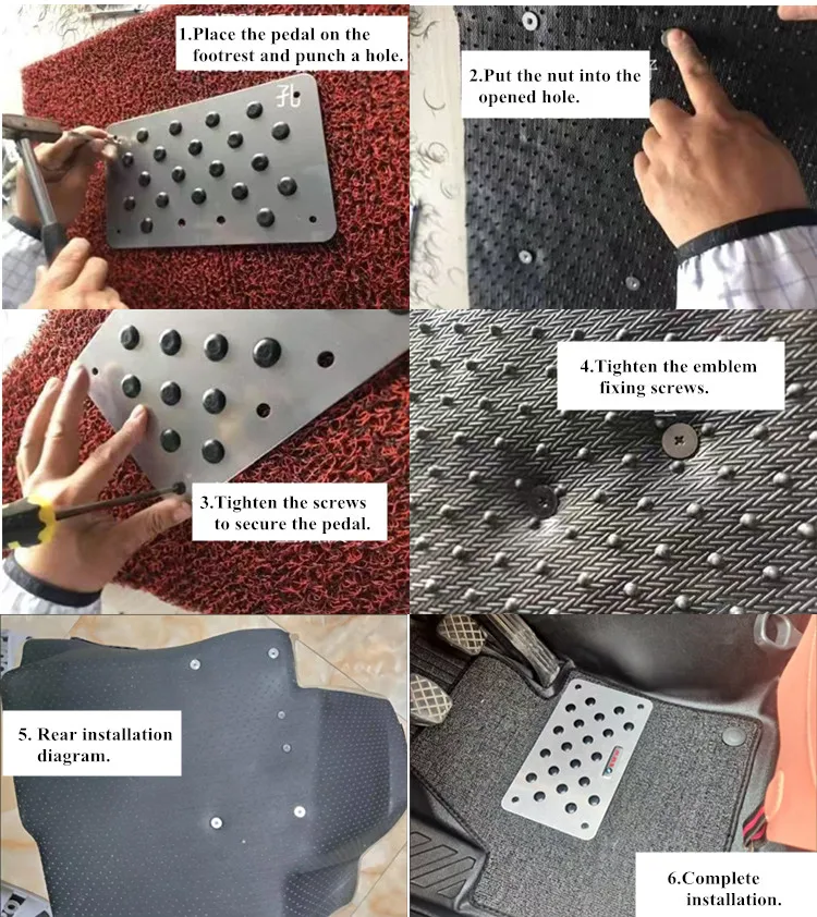 Pedal Pedalboards Non-Slip Pad Floor Heel Mats 28*16Cm For Scania K250 K280 K310 K320 Accessories modification