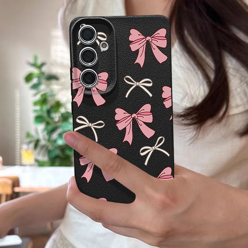 Elegant Pink Bowknot Soft Phone Case Cover