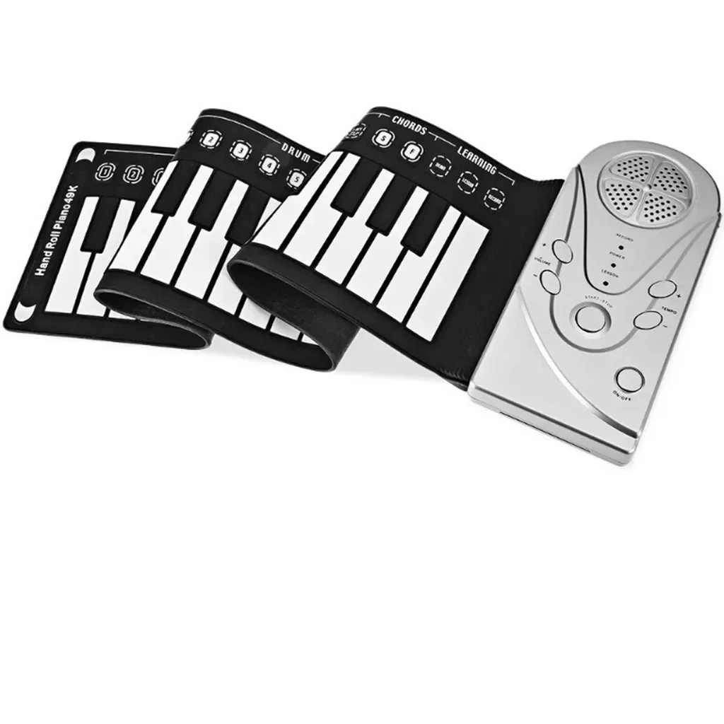 Flexible Roll Up Electronic Keyboard Piano 49 Keys for Kids