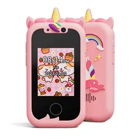 Kids Smart Phone Toys for Girls Unicorns Gifts 2.8 inch Touchscreen Dual Camera Music Player Learn Toys Christmas Birthday Gift 2