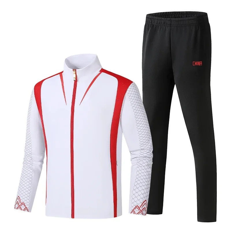 China Dragon Clothes Adult Child Men Women Team Suits Sportswear Games Transport Autumn Winter Jersey Coat Long Pants Set
