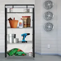 420D Waterproof Shelf Cover,Heavy Duty Dustproof Storage Shelving Unit Cover,Durable Steel Organizer Wire Rack Covers,Shelf Disp 2