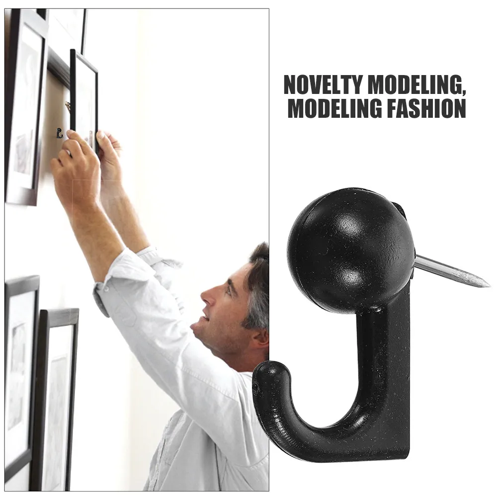 60Pcs 푸시핀 금속 압정 후크 사진용 다용도 벽걸이 걸이 게시판 사무용품 지도 위치 표시기