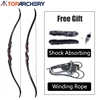 Archery 60" Wooden Hunting Recurve Bow, Traditional Lamination Hunting Bow, Outdoor Shooting Longbow Gifts, 30-60lbs Set 1