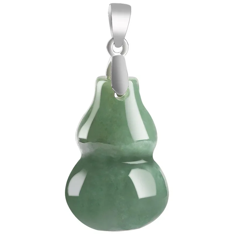 

Burmese Jadeite Gourd Pendant Jade Pendants Real Necklace Choker Designer Natural 925 Silver Green Emerald Jewelry Gemstones