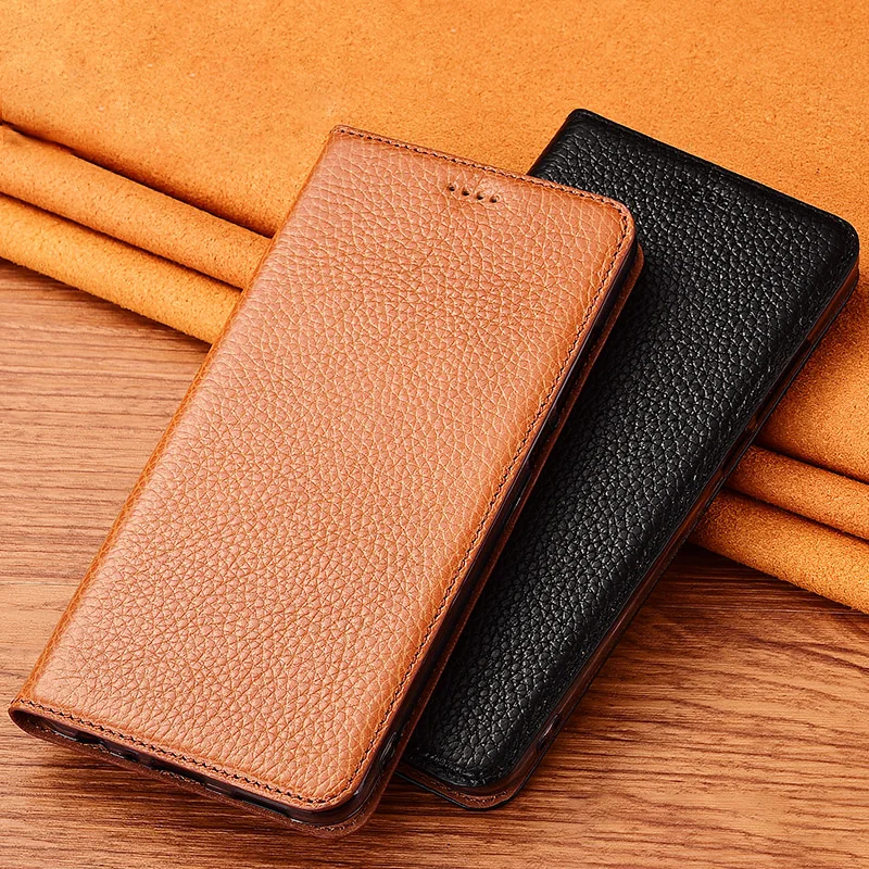 

Чехол из натуральной кожи Lychee с венами для XiaoMi Poco F1 F2 F3 F4 M2 M3 M4 X4 Pro GT