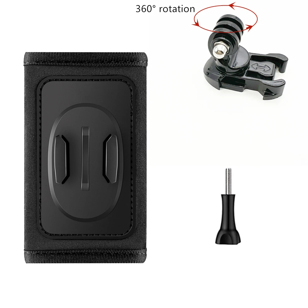 360° Rotating J-Hook with Adjustable Backpack Shoulder Strap Mount