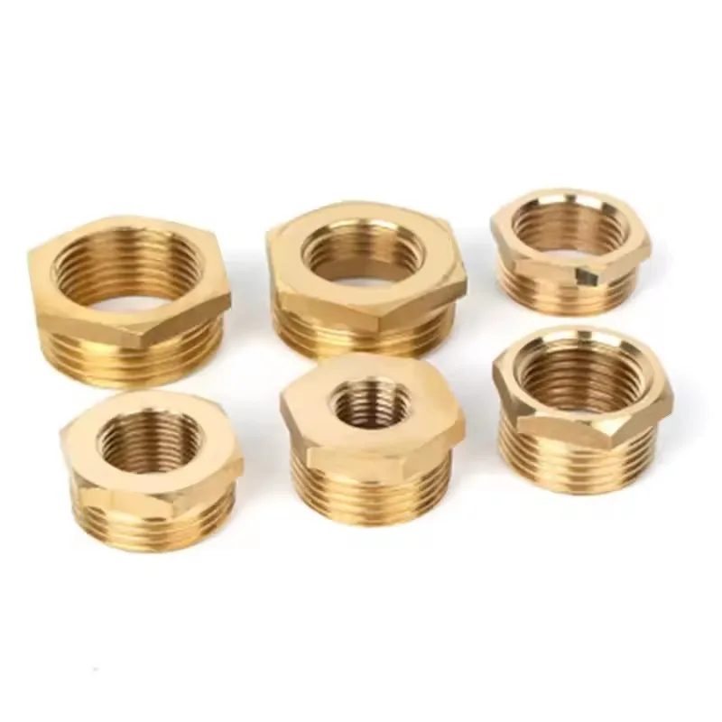 Brass Reducing Hexagon Adapter for Fuel, Water, Gas, and Oil Connections