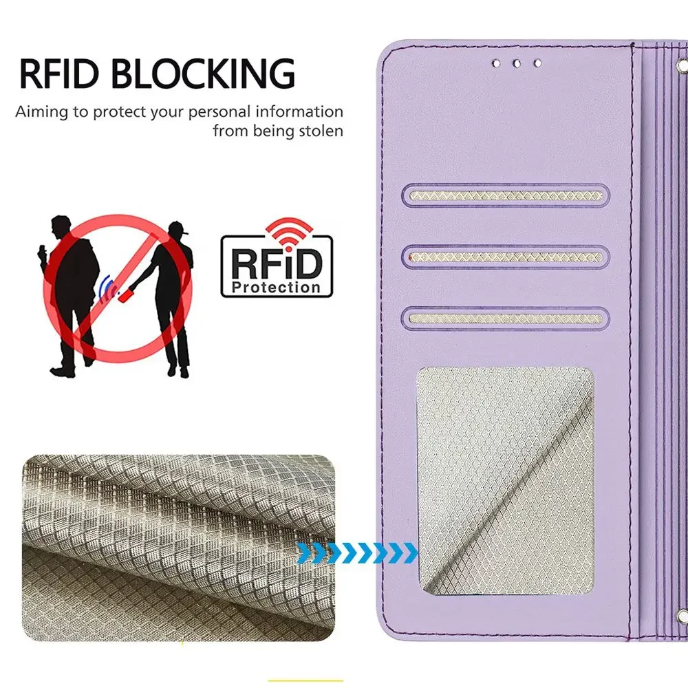Leather Wallet Flip Phone Case with Strap – Elegant and Versatile Design